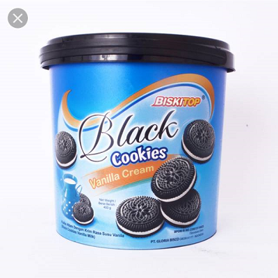 Biskitop Black Cookies Vanilla Cream Biskuit 400gr